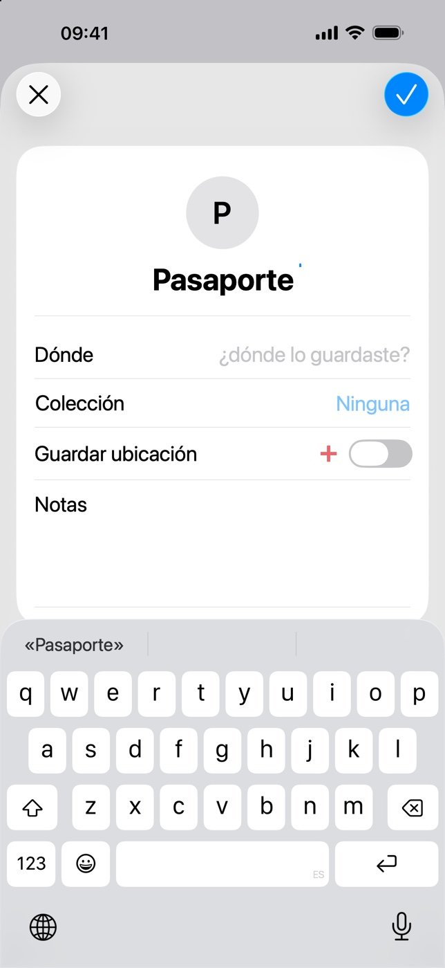 Toca + y escribe qué.